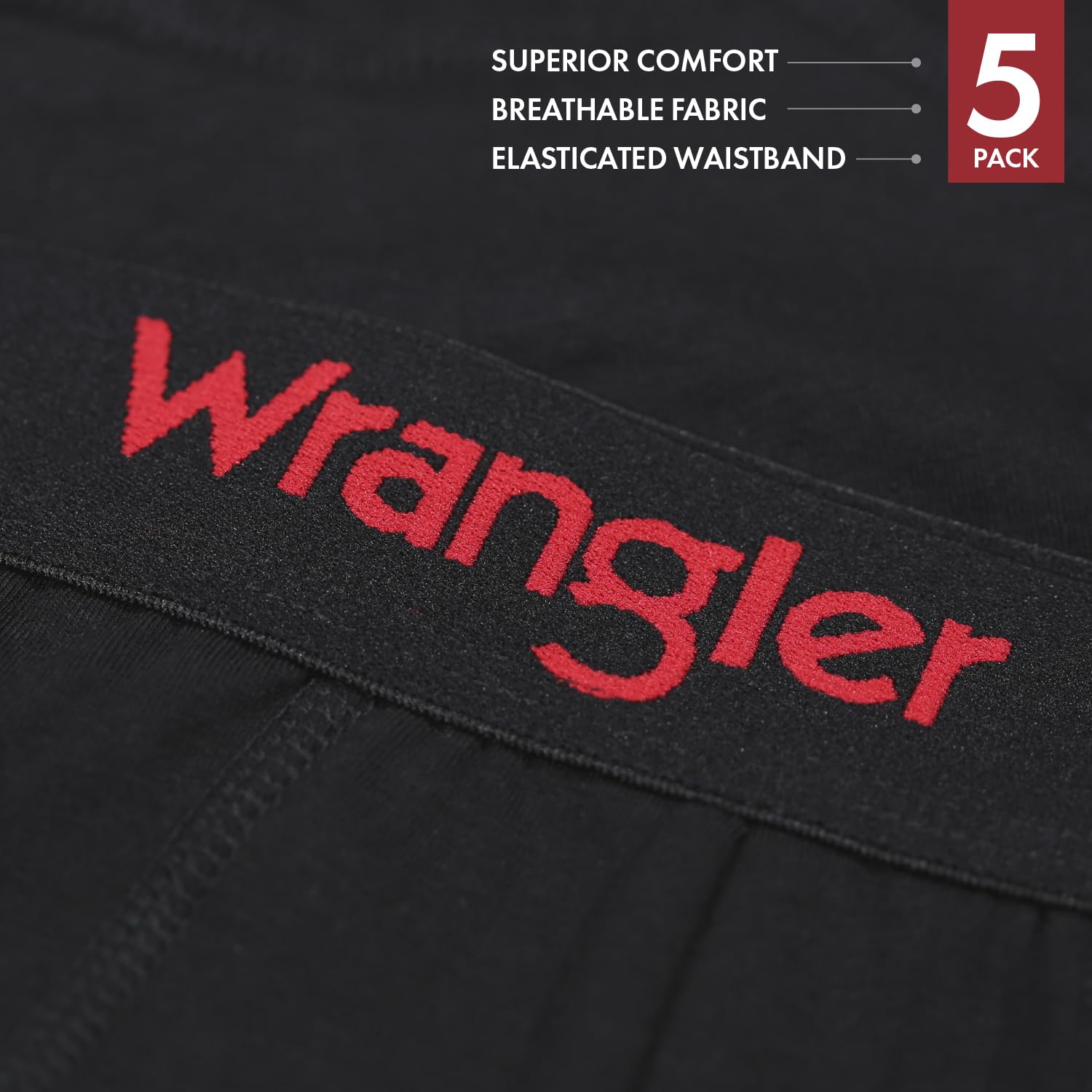 Wrangler Bokserki męskie Willox (5 sztuk), Czarny/Biały/Szary Marl, L