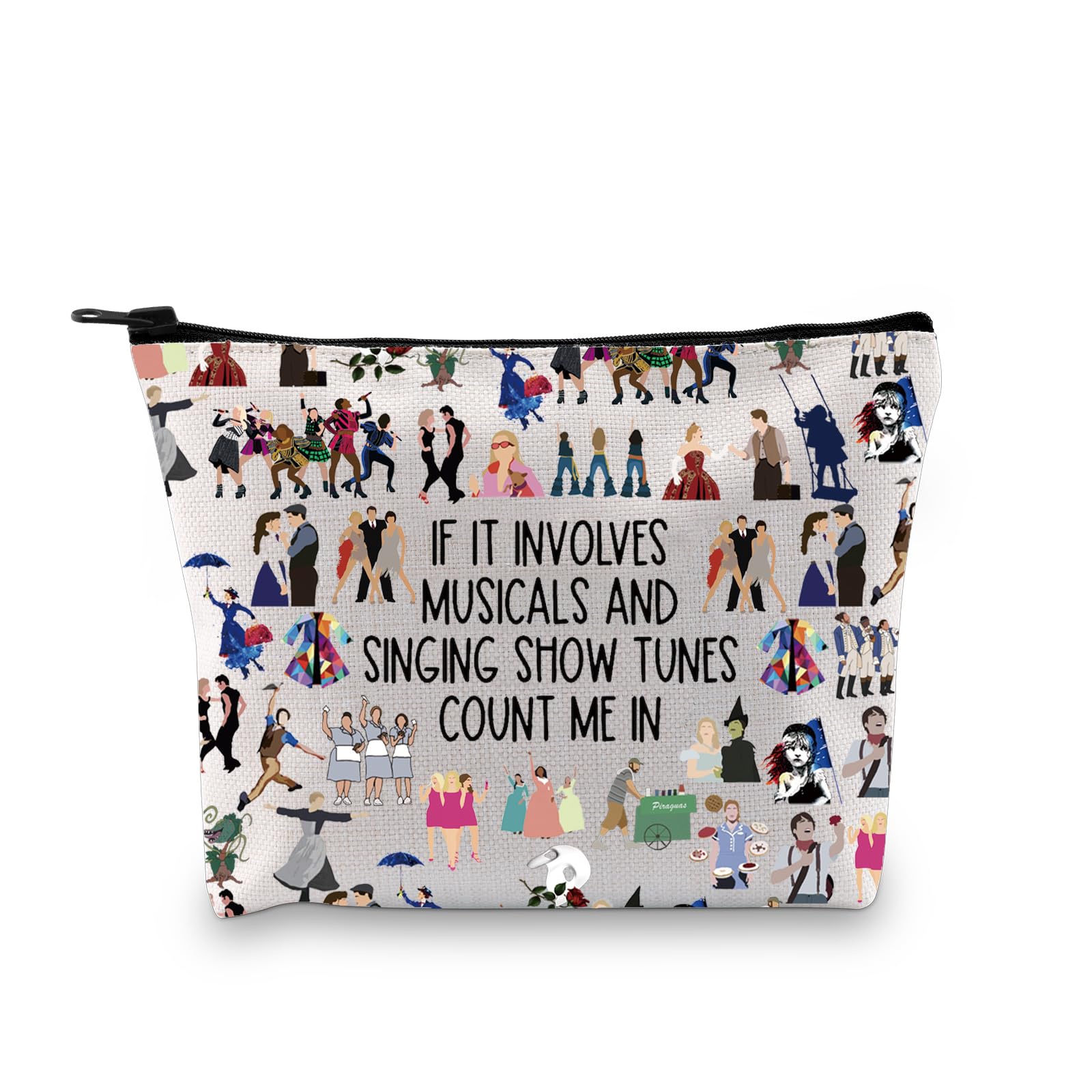 Musical Theater Gift If It Involves Musicals And Singing Count Me In Musical Makeup Bag (Involves Musicals Bag)