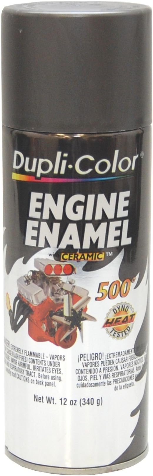Dupli-Color DE1651 Engine Enamel Spray Paint with Ceramic - Cast Coat Iron - 12 oz Aerosol Can
