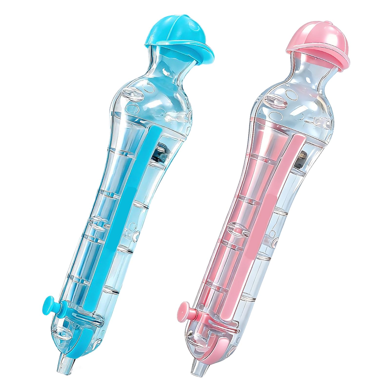 View 1 of 2.6mm Fuse Bead Pen, Compact Press Type Melty Beads Pen - 2 Pack (Pink & Blue) for Easy and Faster Fuse Beading