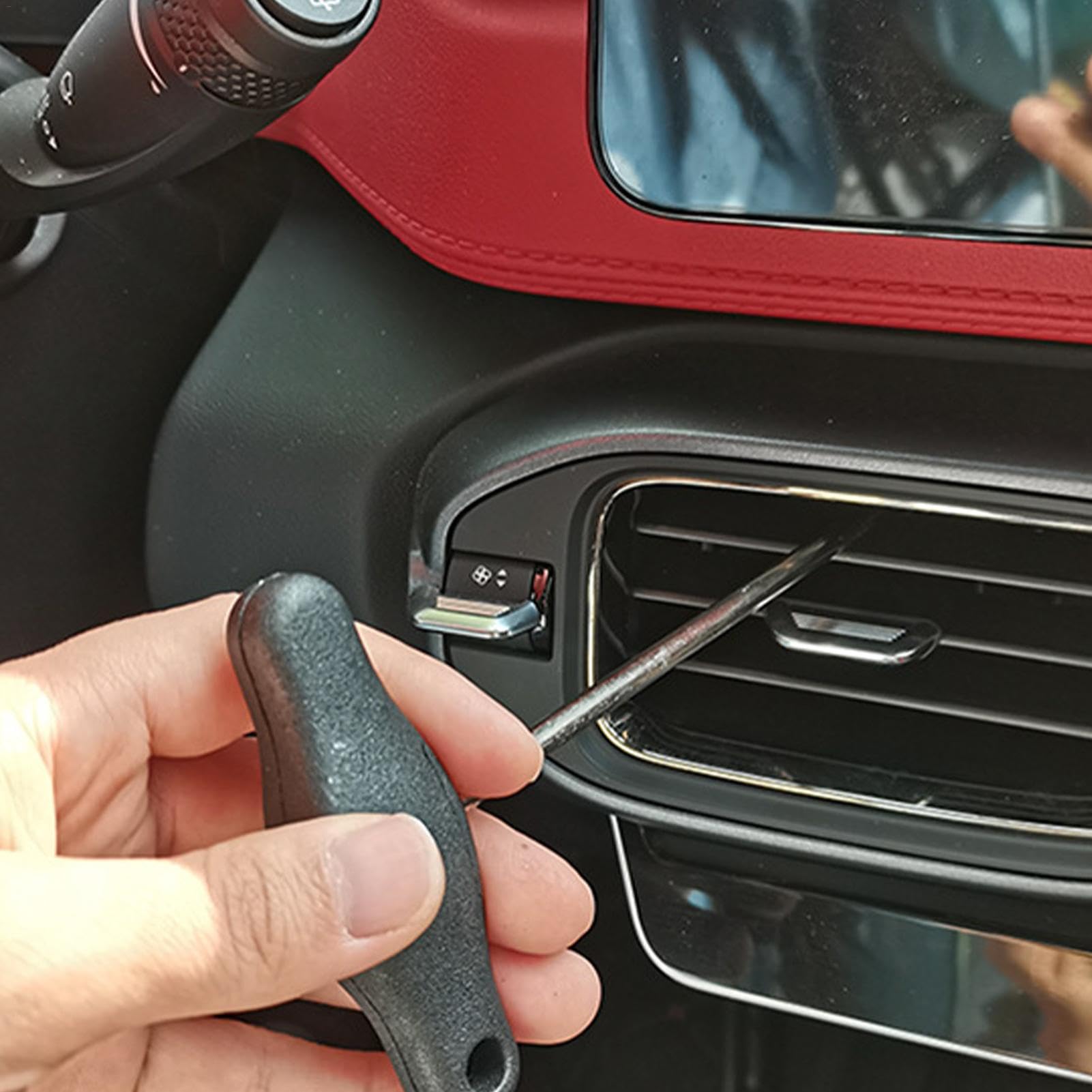 Strumento per la rimozione delle bocchette 'aria 'auto, in acciaio al cromo vanadio, strumento di rimozione delle bocchette 'aria | Ganci di trazione per la rimozione del grappolo,