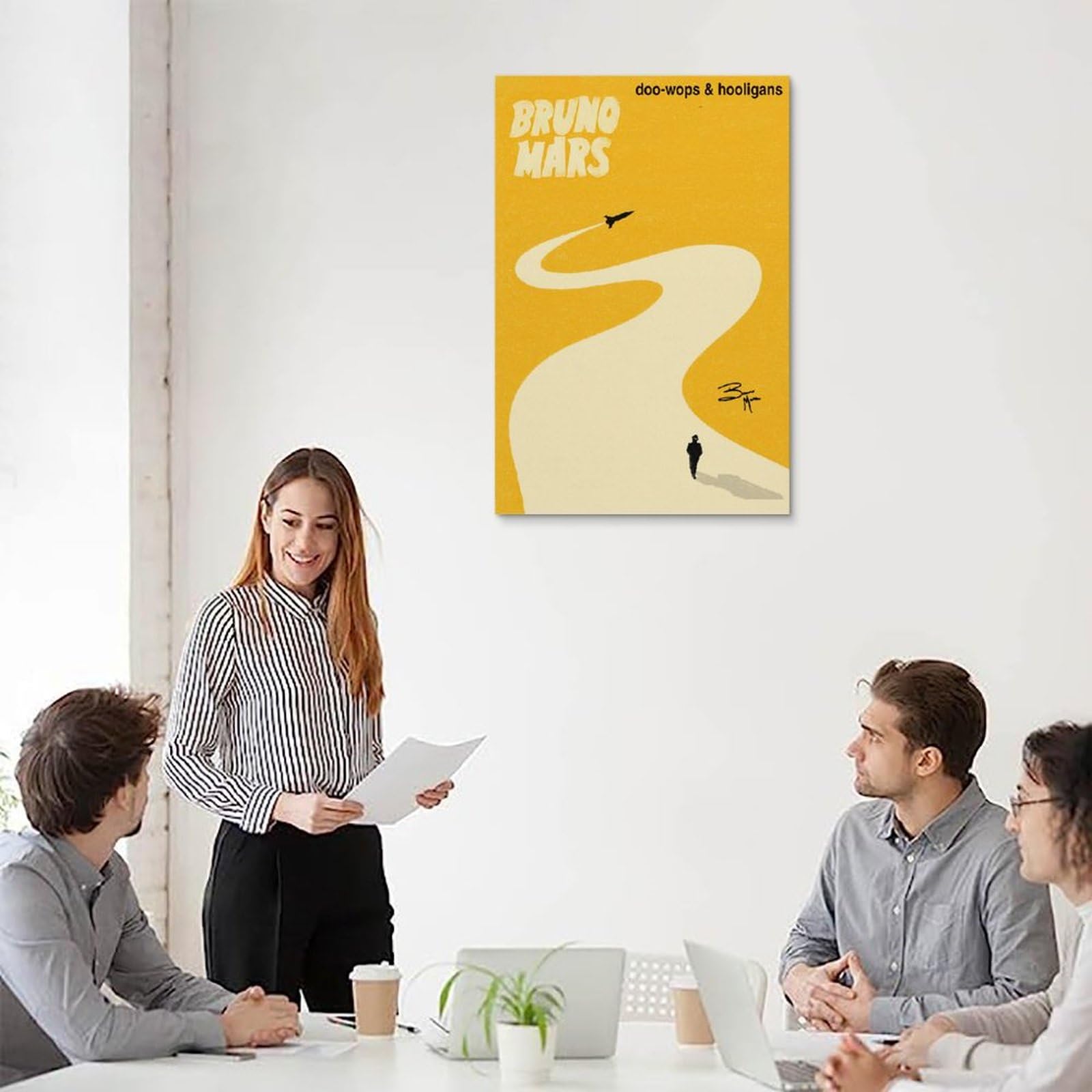 XSERWFE Poster sur toile de style album de musique Bruno