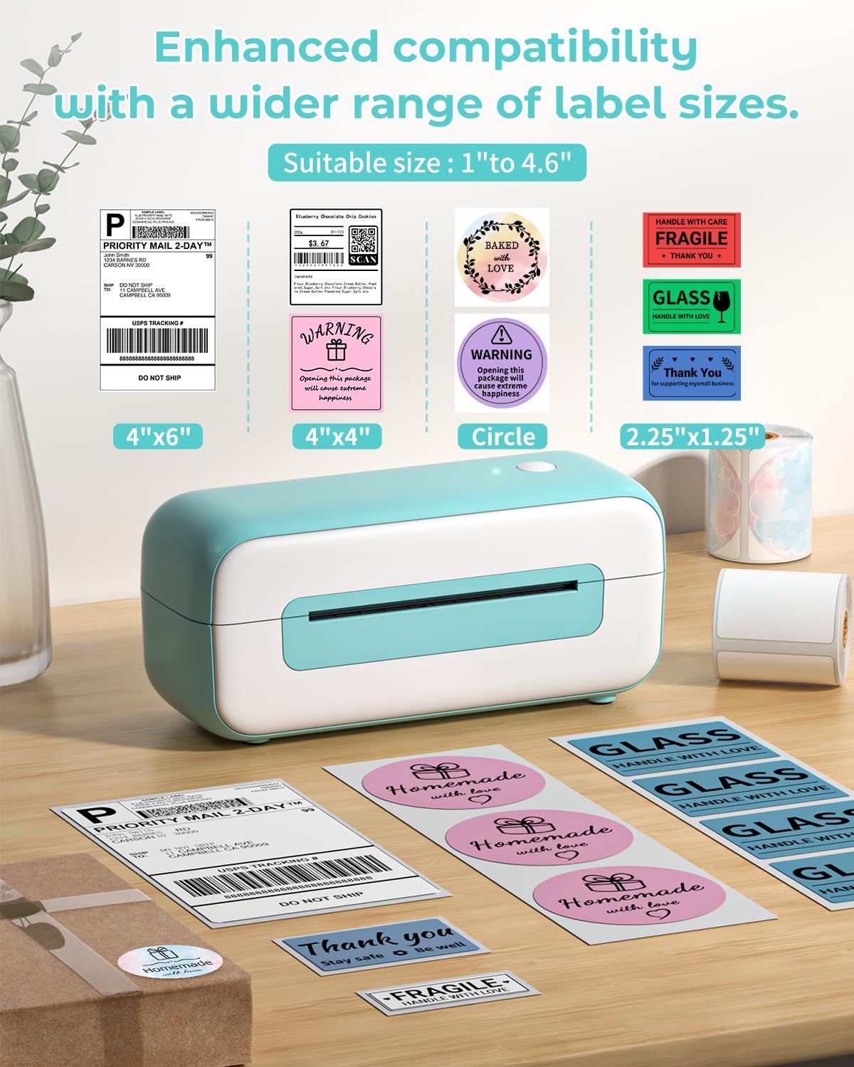 Amazon.co.jp: ラベル配送ラベルプリンター サーマルラベルプリンター