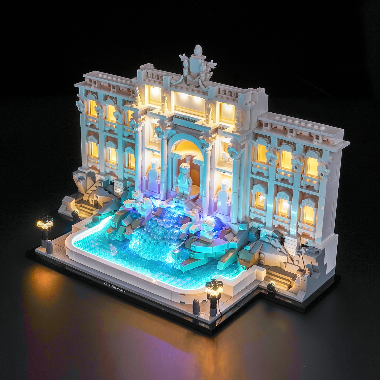 LocoLee Light kit Compatible with Lego Trevi Fountain - No Model Only Light, LED Lighting Accessories Compatible with Lego Roman Wishing Fountain
