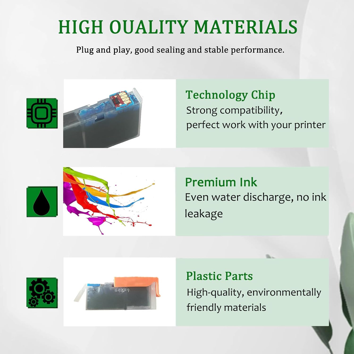 Replacement PGI-550 Ink Cartridge Compatible for Canon PGI-550 CLI-551 Ink Cartridges Work for Canon Pixma MG5450 MG5550 MG5650 MG6350 MG6450 MG6650 MG7150 Printers