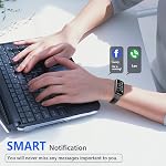 FITVII Slim Fitness Tracker with Blood Oxygen, Blood Pressure, 24/7 Heart Rate and Sleep Tracking, IP68 Waterproof Activity Trackers and Smart Watches with Step Tracker, Pedometer for Women Men
