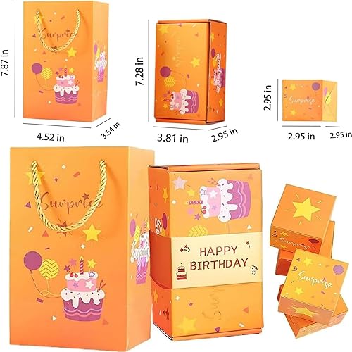 Miniatura 8 de Smilamo Seeroze - Caja de regalo sorpresa, Joyjoyset, juego de caja de regalo sorpresa, caja sorpresa para dinero, cajas de regalo creativas de