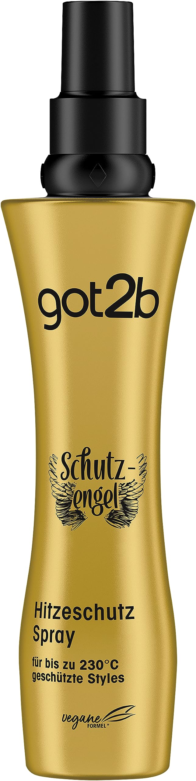 got2b Spray protector contra el calor, ángel de la guarda hasta 230 °C (200 ml), loción de peinado que protege el cabello de daños por calor, para estilos calientes con acabado brillante, no se
