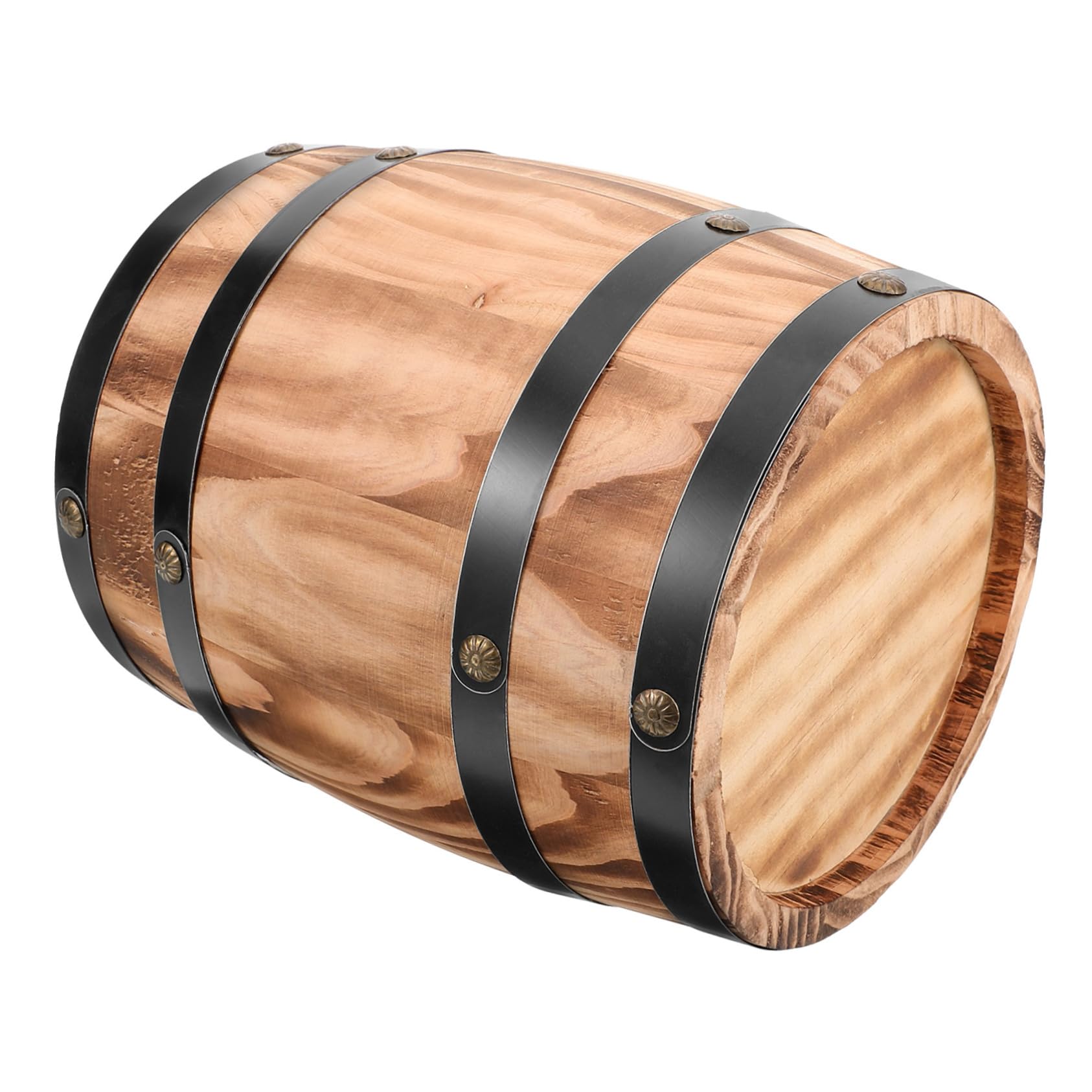 HOOTNEE Sturdy Wood Barrel Ornament Whiskey Wooden Barrel Model Bar Decor for Party Home Commercial
