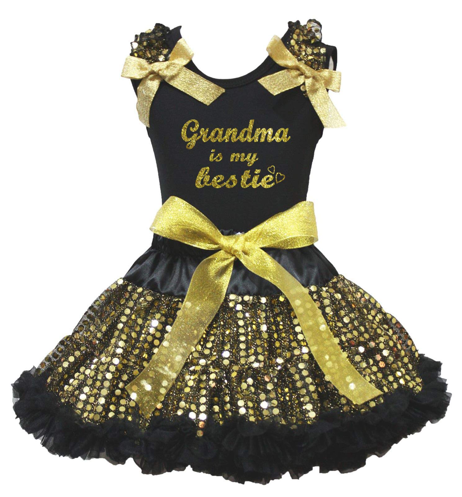 Falda de lentejuelas doradas para niña ropa de fiesta infantil de 1 a 8 años 2