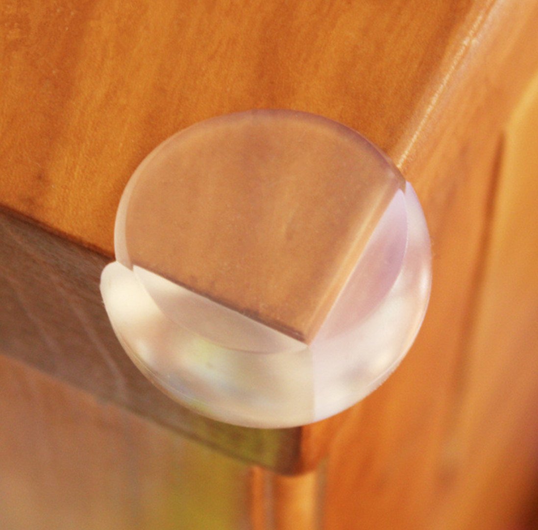 HiCat 10-Pack Ball Shape Baby Safe Clear Transparent Corner Guards Cushion Protector, Furniture Safety Bumpers Children Proof Table Protection, Anti-Collision Sharp Edge Corner Guard (10 Pack)