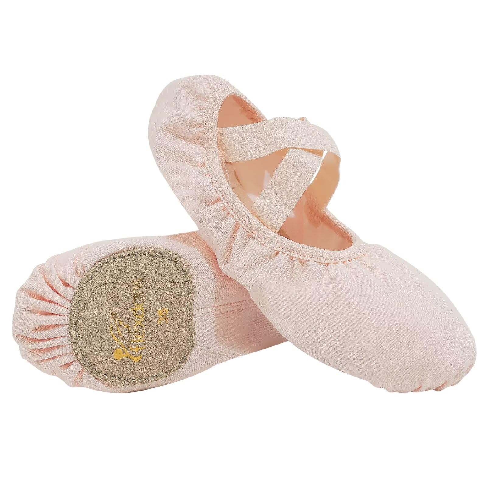 Chaussons de Ballet, Toile Élastique Semelle Fendue Chausson Ballet pour Filles