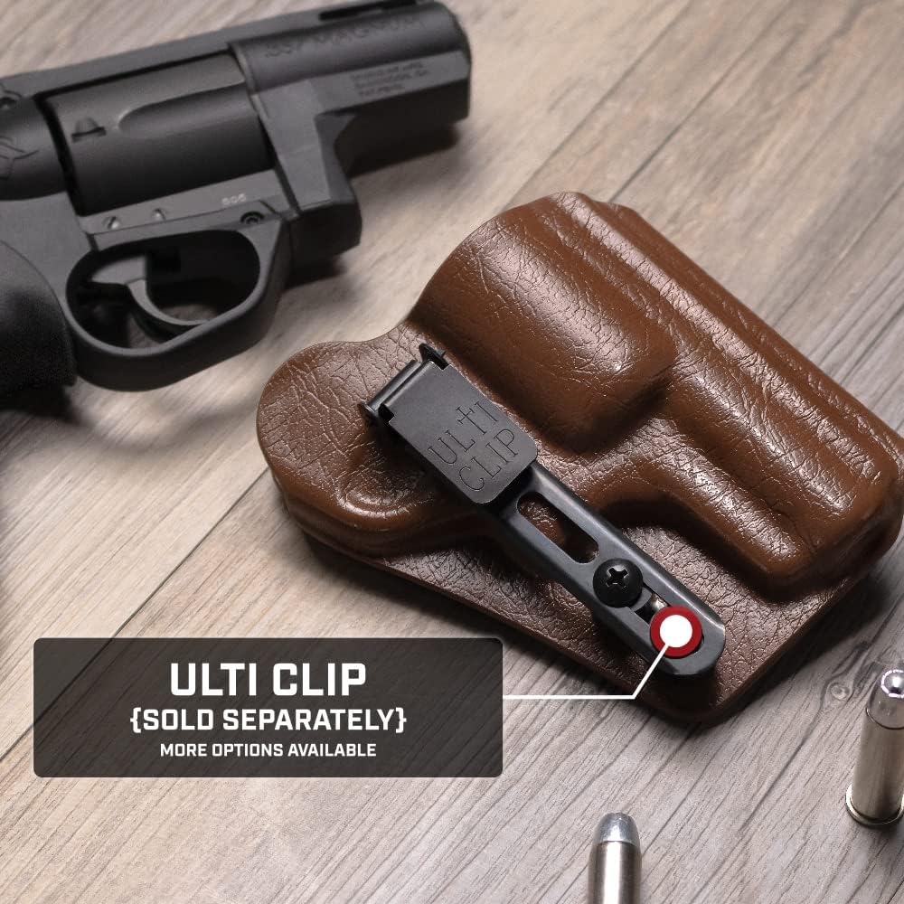 Tulster RATH IWB Kydex Revolver Holster fits: Smith & Wesson Bodyguard 1.9" .38 Special | Ambidextrous Inside The Waistband Appendix Concealed Carry