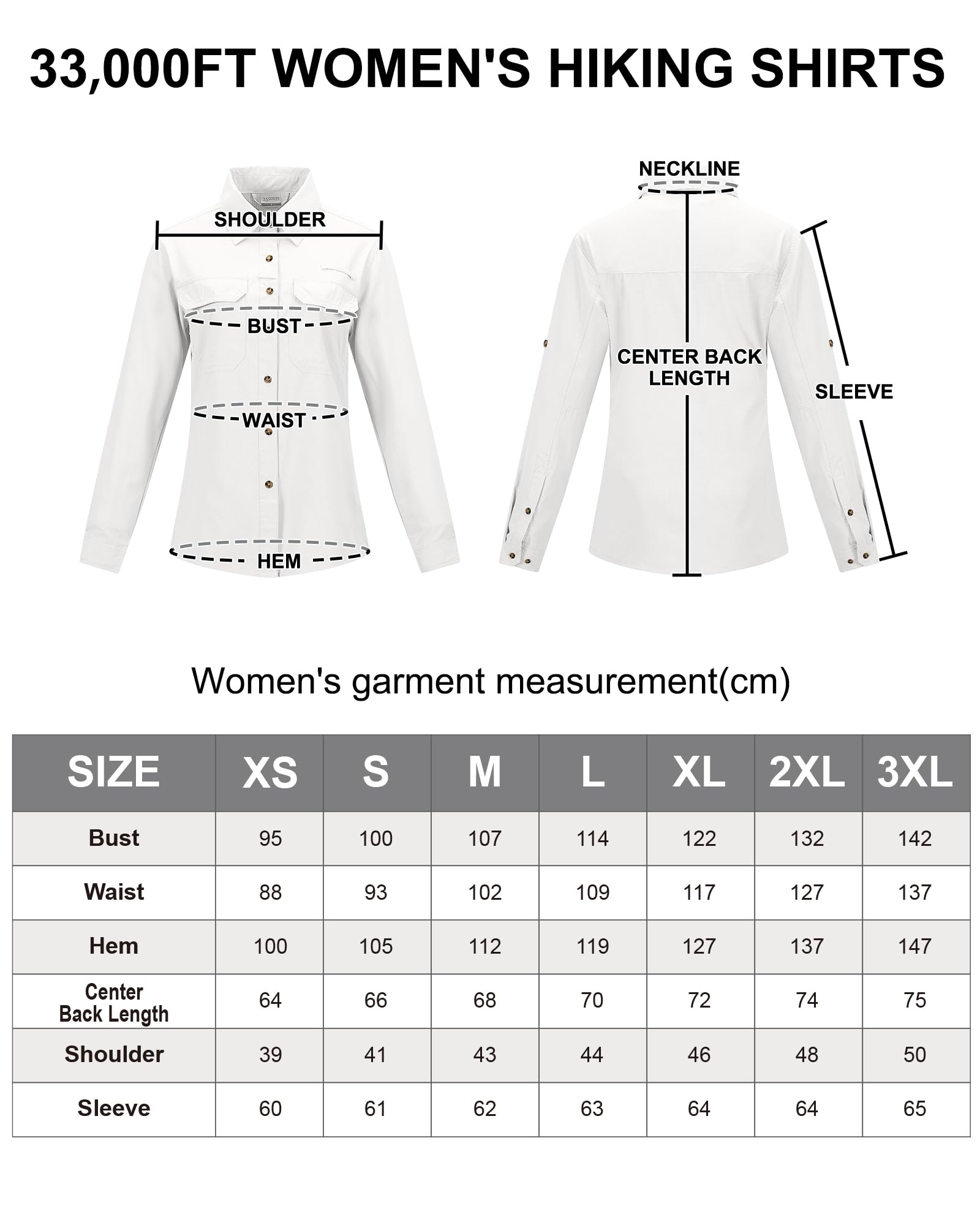 Camicia da trekking da donna da 10 m, protezione UV UPF50+, ad asciugatura rapida, casual, a maniche lunghe, per pesca, passeggiate, safari, viaggi, golf