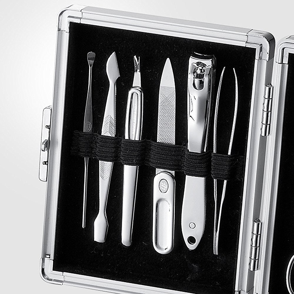 Three Seven 777 Travel Manicure Grooming Kit, 11-Piece Nail Clipper Set