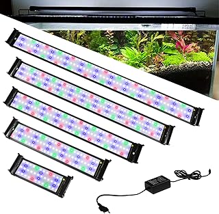 LED RGB Aquariumbeleuchtung 36W dimmbarer Pflanzenlichtstrahler 87cm-110cm mit Verstellhalterung und Timer