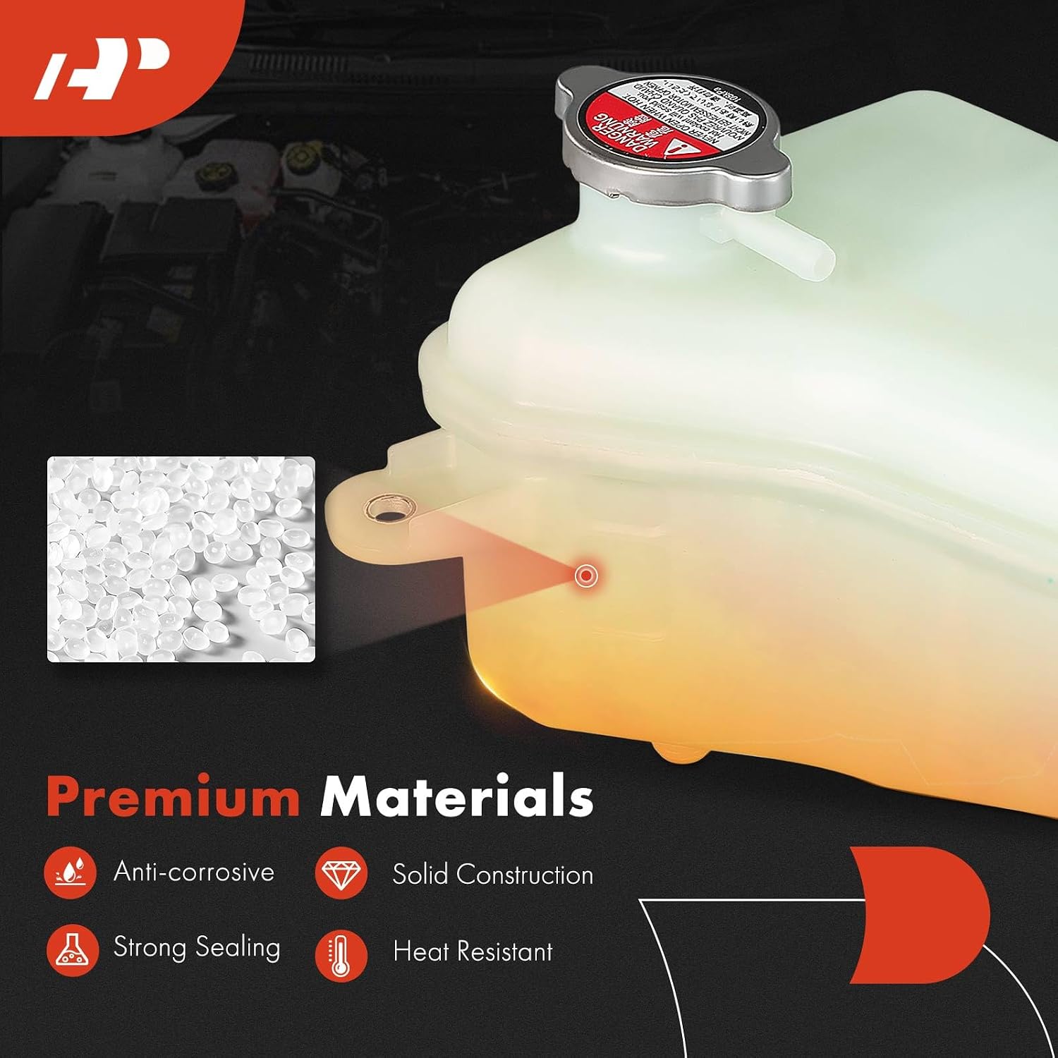 A-Premium Engine Coolant Overflow Recovery Reservoir Tank [with Cap] Compatible with Honda Civic 2016-2020 Coupe, Civic 2016-2021 Sedan
