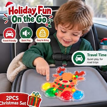 UURM 2 Pack Christmas Color Sorting Sensory Toy Travel Toys for Toddler 2+