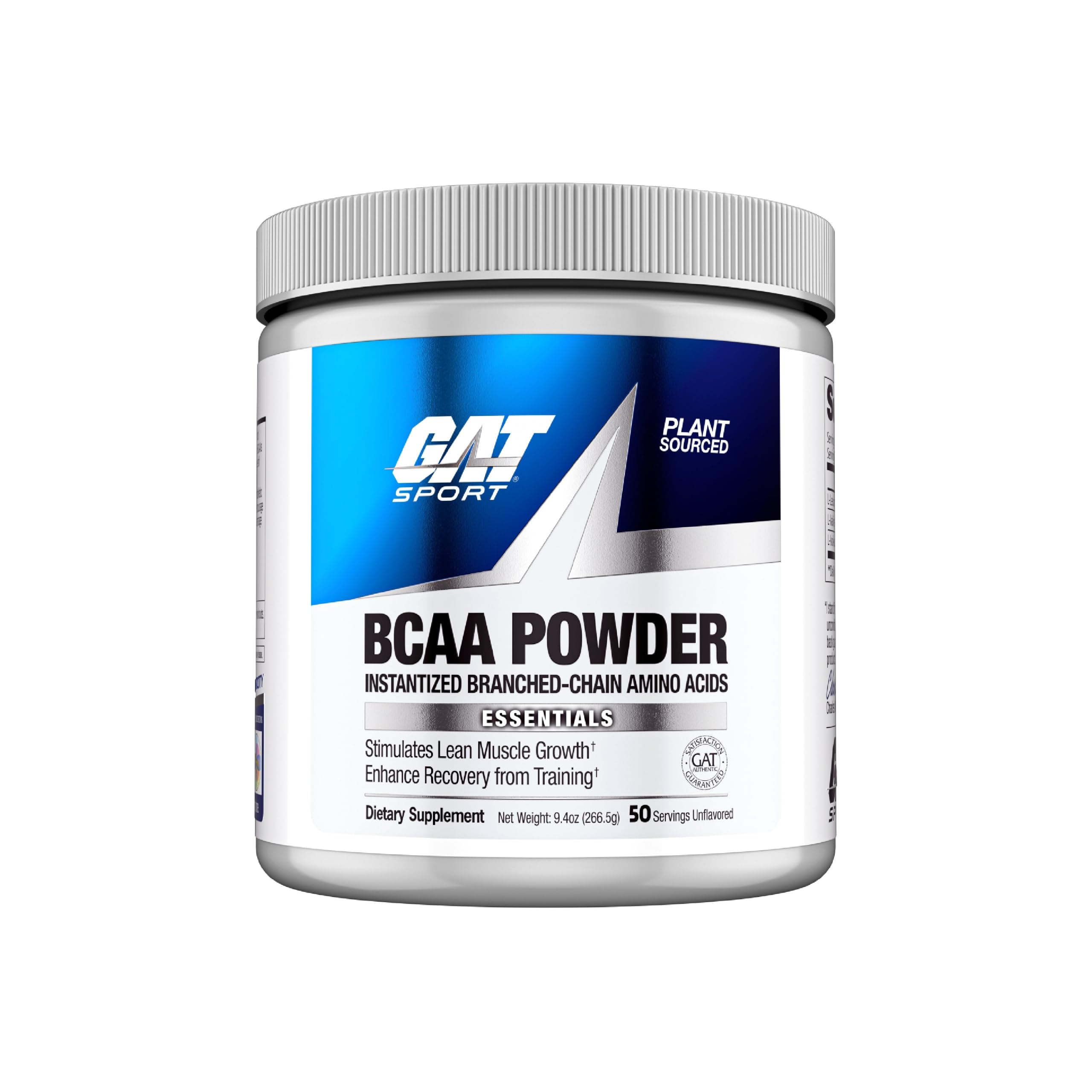 GAT SPORT BCAA Powder, Unflavored, 9.4 oz (50 Servings)