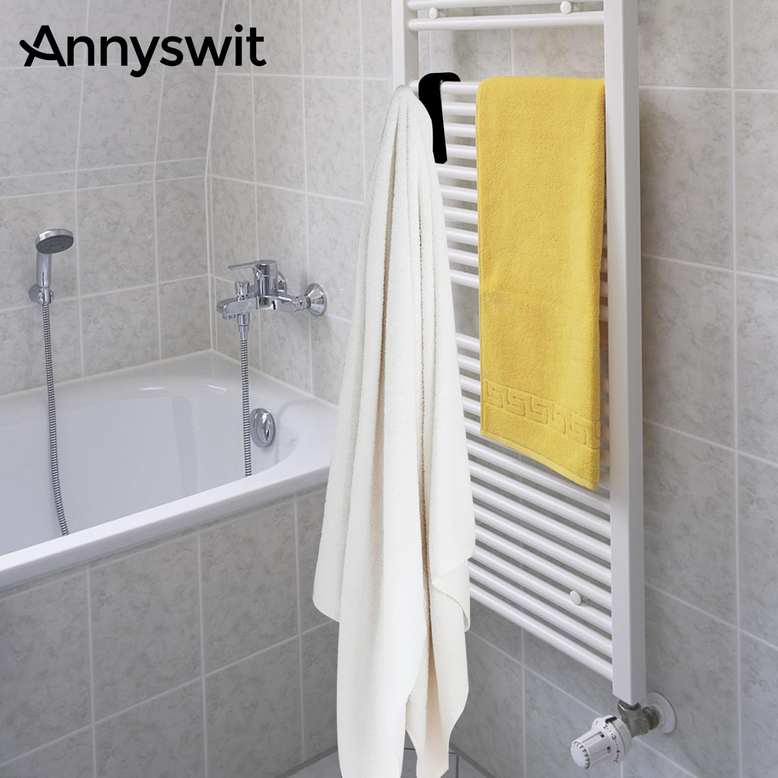 10 Ganci Per Termosifone Trasparenti - Appendini Salvaspazio Per Asciugamani Bagno - Foto 10