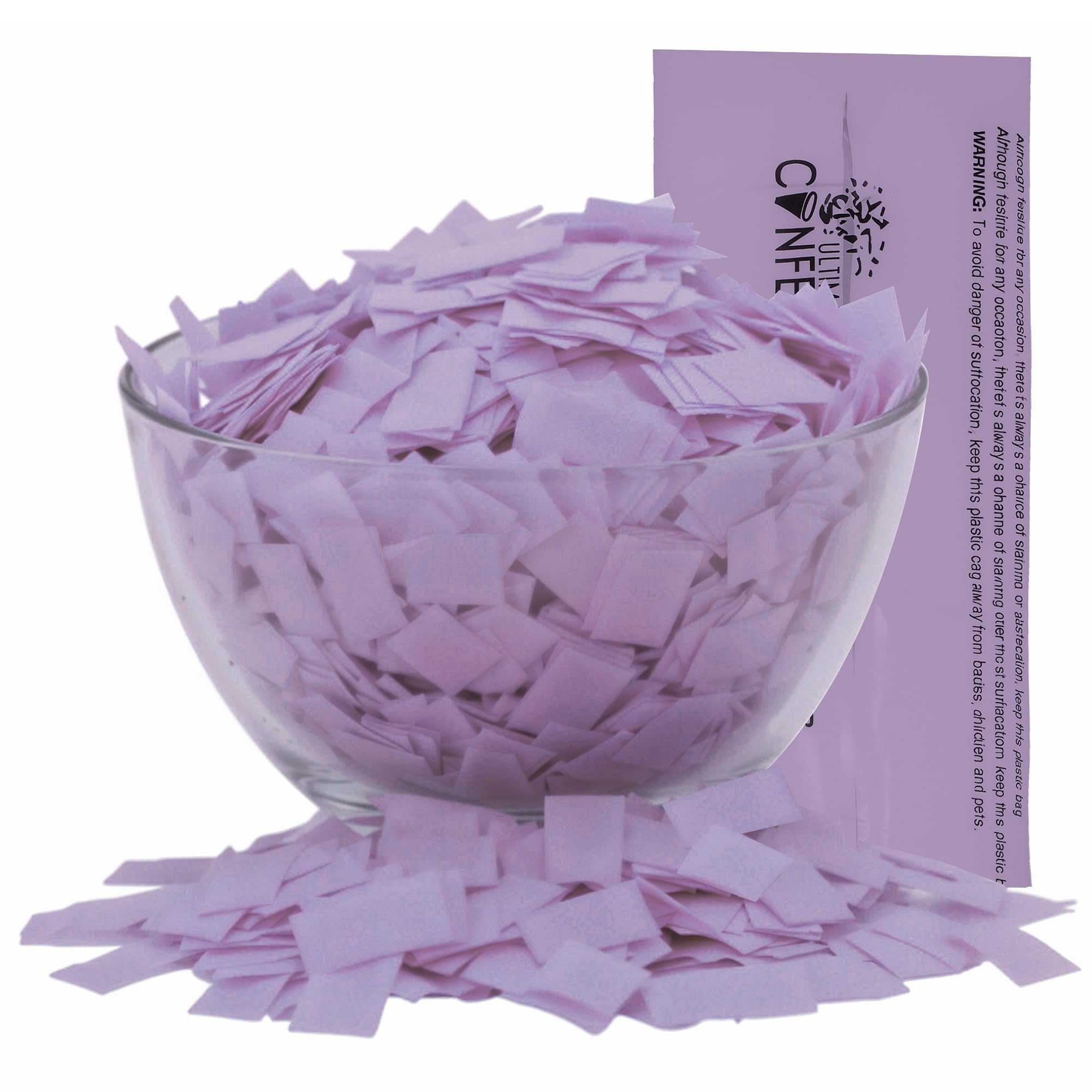 Ultimate Confetti Rectangular Lavender Purple Tissue Paper Confetti - 1 lb