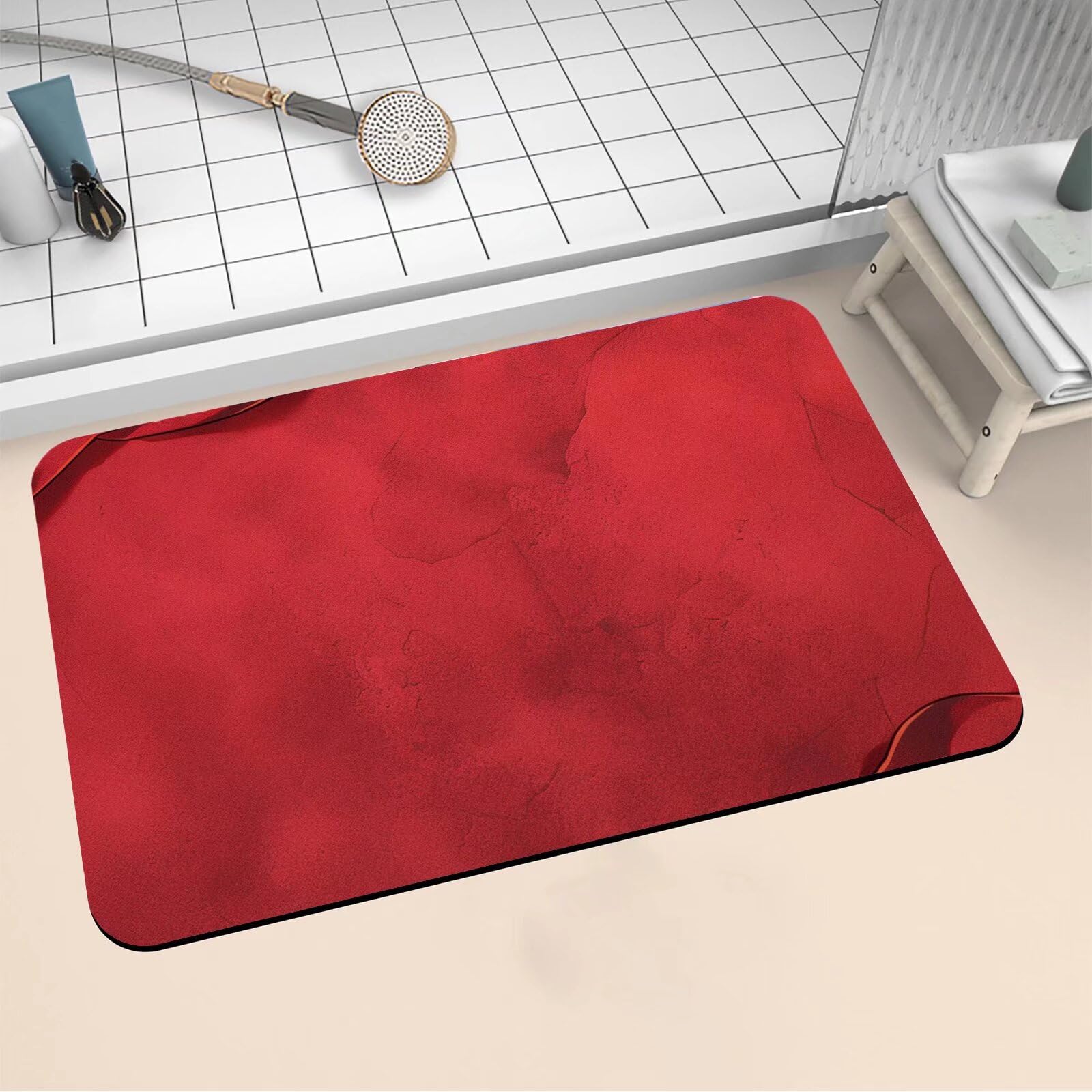 Alfombrilla ducha suave de secado rápido con diatomita absorbente 40x60