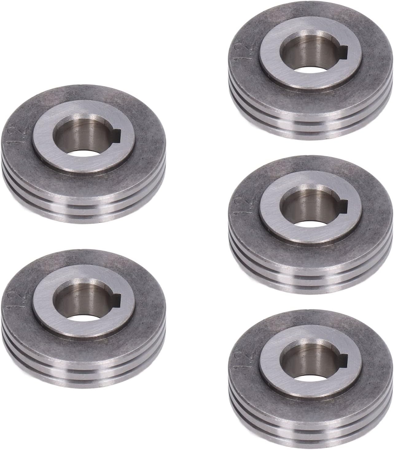 Wire Feed Roller, Welder Feeding Guide Wheel 5Pcs 0.47in ID 1.38in OD High Strength for MIG for OTC Welding Machine