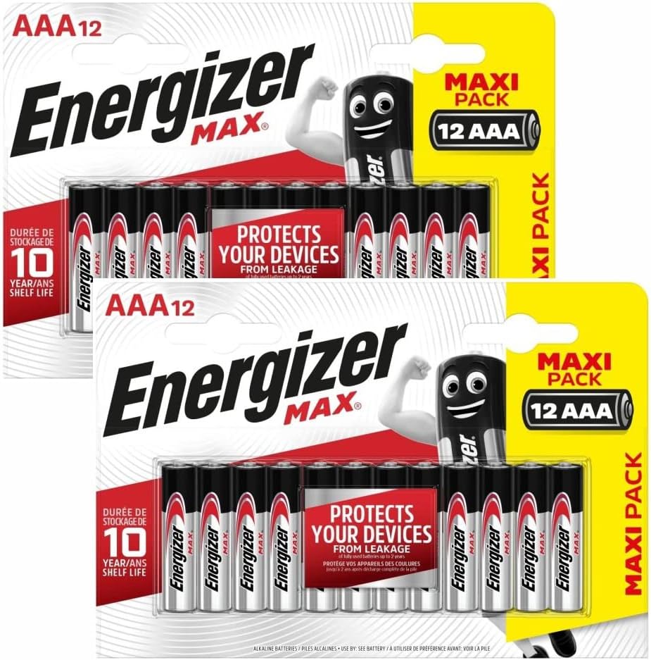 32 x Energizer Max AAA Alkaline Batteries 1.5V MercuryFree & Leak Resistant Longer Lasting