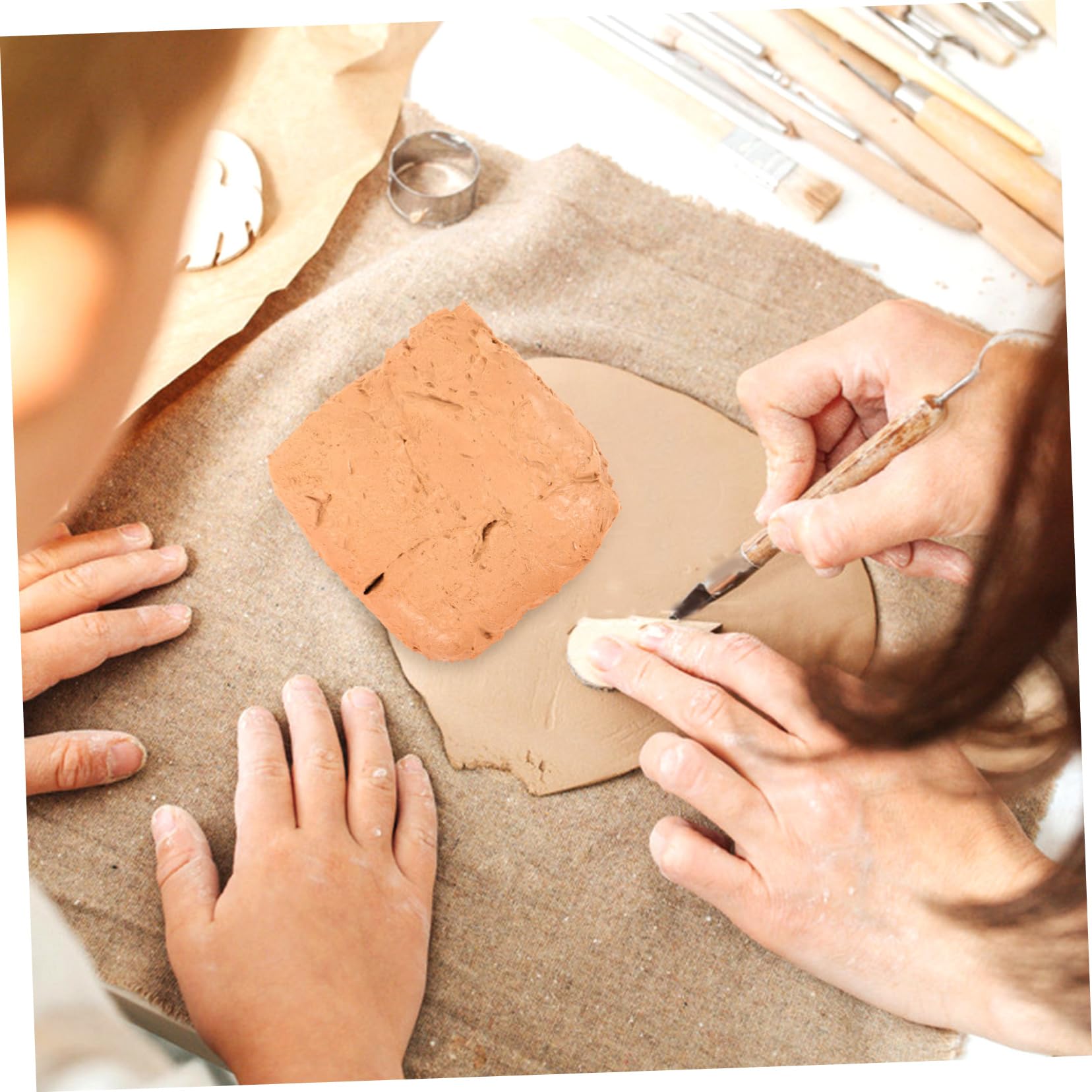 Arcilla para Modelar para Bricolaje 6 Piezas Beige Abs para Manualidades | Textura Suave y Firme, 200g por Bolsa, para Principiantes en Modelado DIY