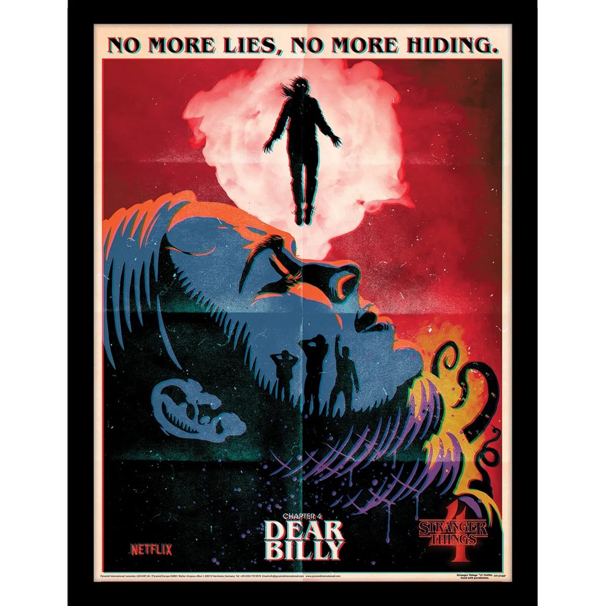 Stranger Things Chapter 4 Dear Billy Print (40cm x 30cm) (Red/Grey)