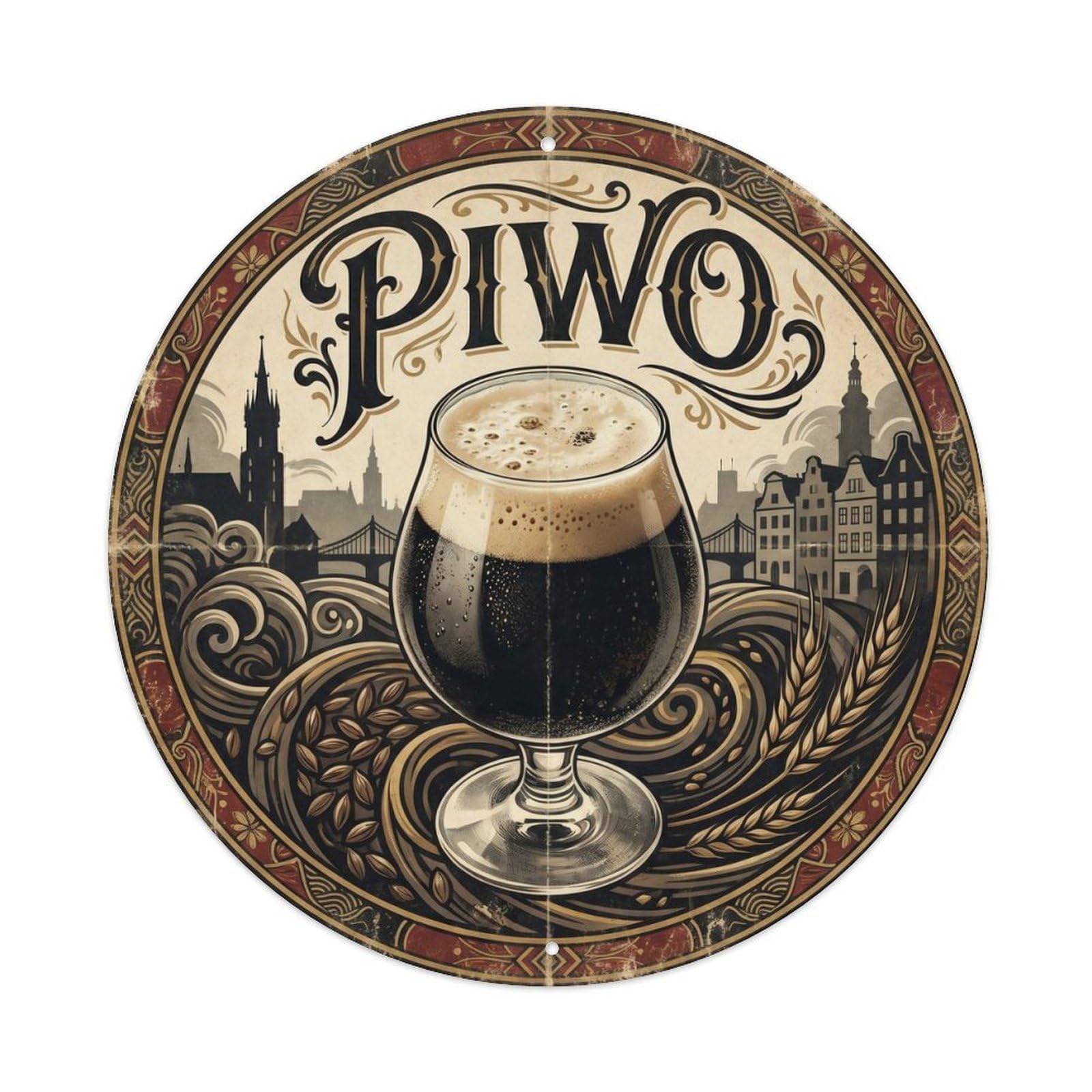 Polish Travel Beer Culture Pub Ale Craft Brewery Retro Metal Tin Sign