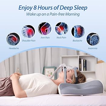 Amazon｜HOMCA CPAP枕 低反発素材 横向き寝用 無呼吸症候群用枕