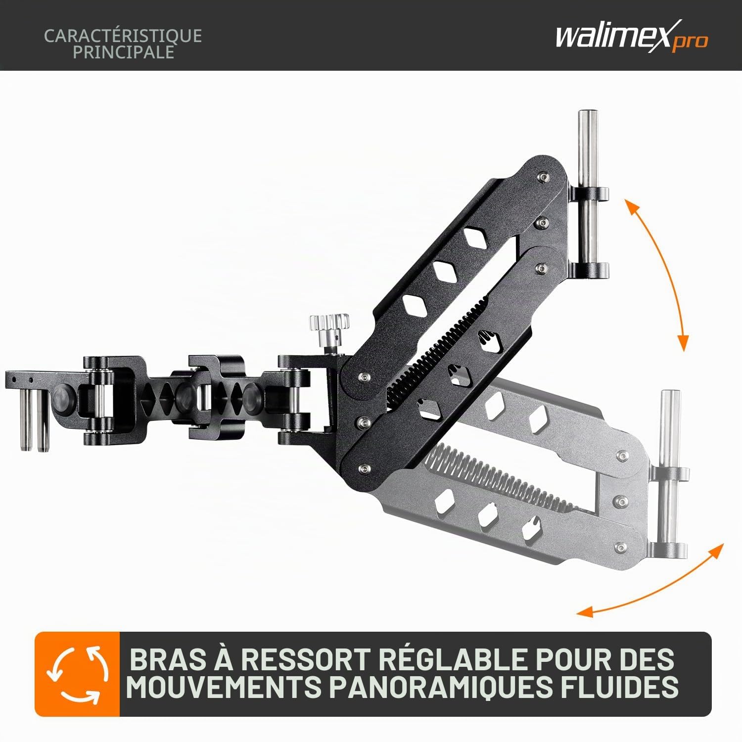 Gilet walimex pro et bras à ressort pour steadicam, pour filmer sans secousses et en toute tranquillité
