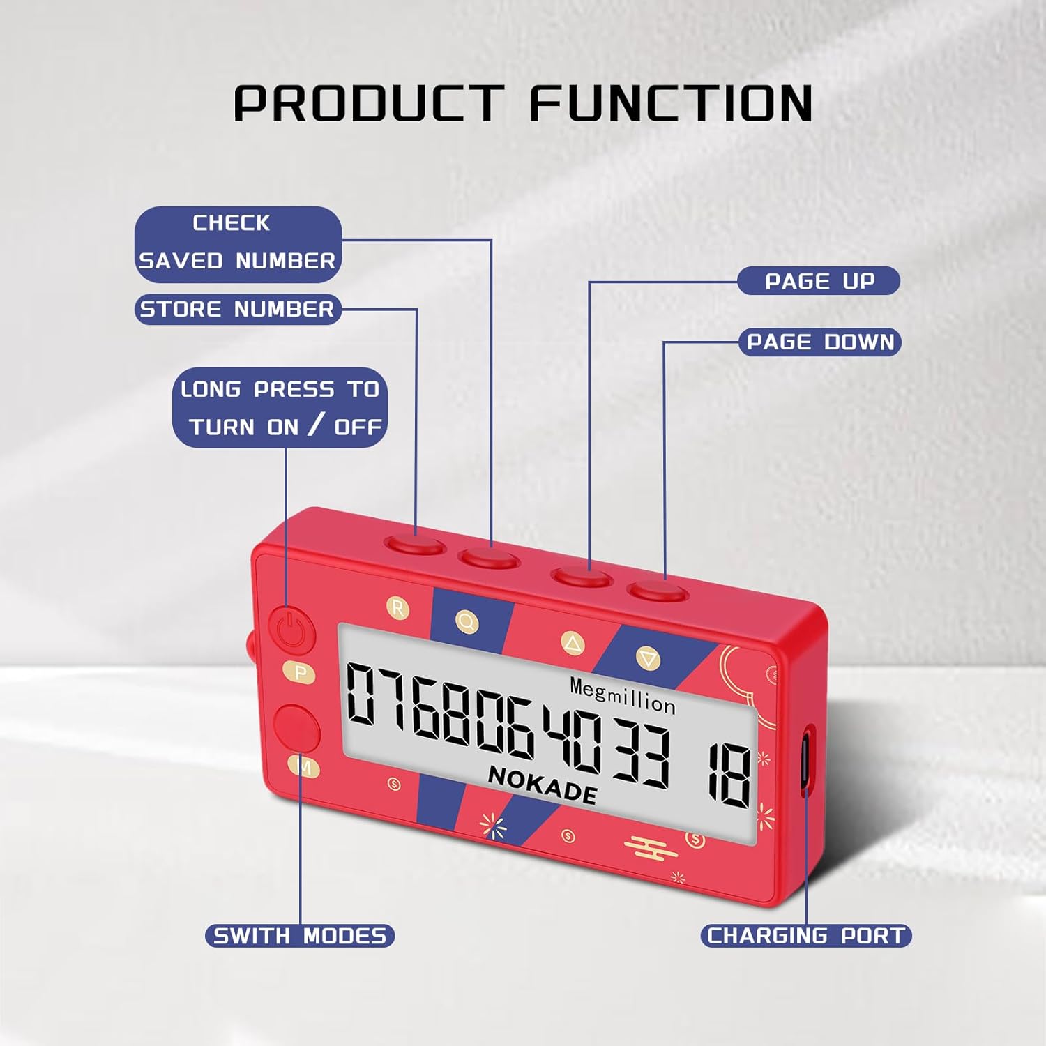 AI Lottery Machine, Smart Number Generator, Random Picker, Powerball Quick Pick, Electronic Lottery Assistant, Rechargeable Number selector, Intelligent Number Generator，ai Lottery Number Picker