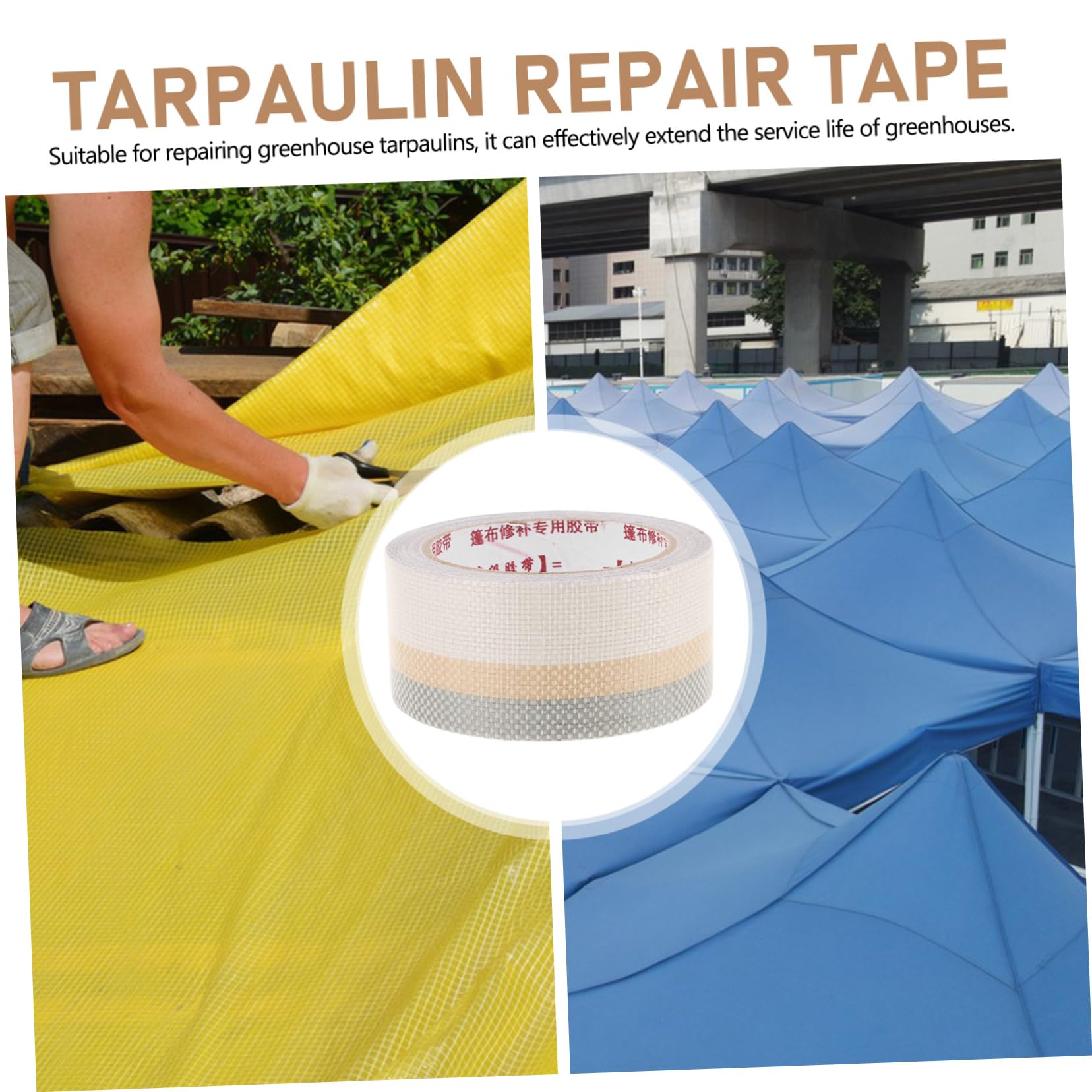 4rollen Reparaturband Für Zelt Und Plane Wasserdichtes Und Stark Haftendes Klebeband Für Gewächshäuser Für Outdoor-anwendungen Und Schnelle Reparaturen