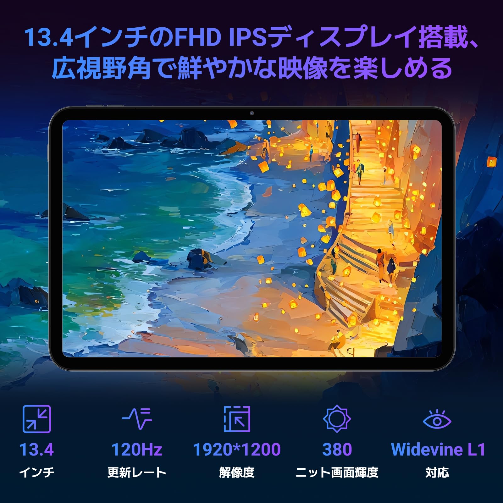 Amazon.co.jp: TABWEE T60pro Android 16 Tablet 13