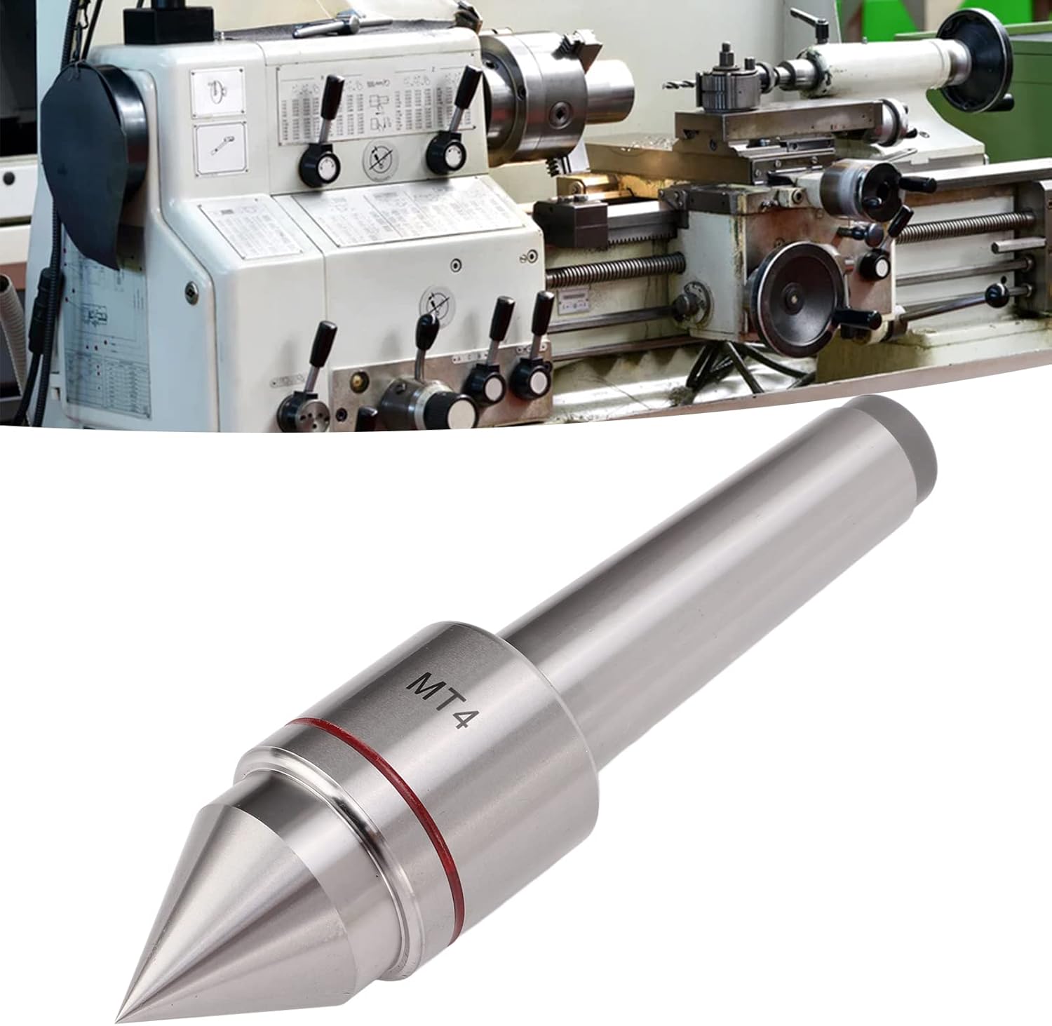 High Precision Live Center for CNC Lathes, Heavy Duty Rolling Center with Good Sealing, Triple Bearing Design for High Speed Machining