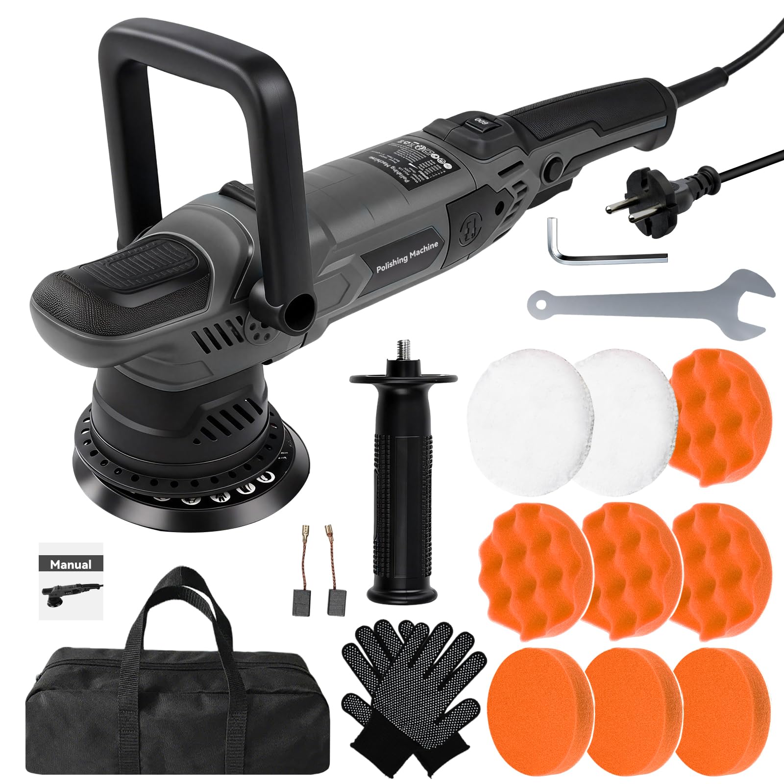 Lucidatrice Rotorbitale Auto 1500W 15mm Lucidatrice Eccentrica Per Auto