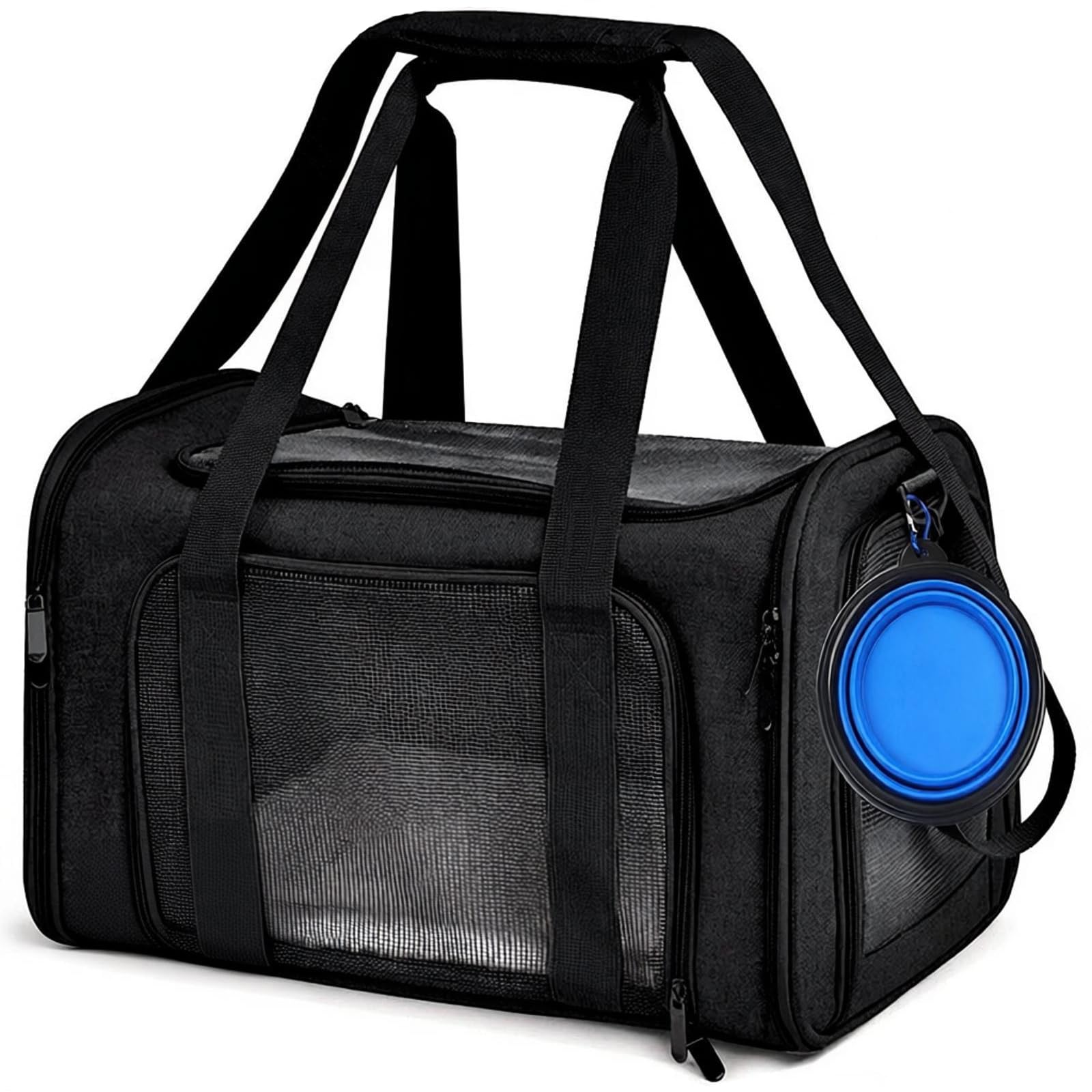 Sac de transport pour chat et chien pliable : boîte transport animaux 15 kg