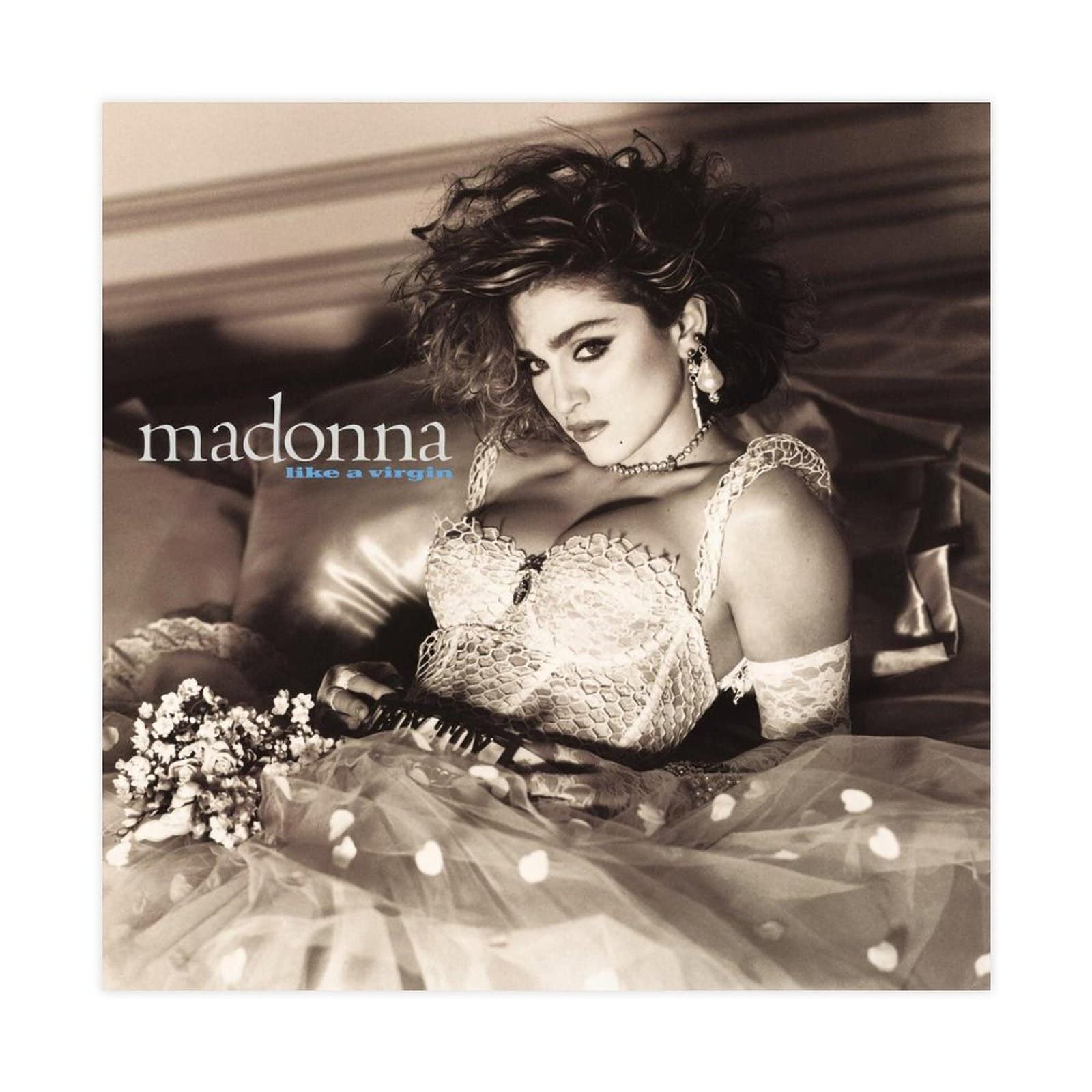 Sexy And Beautiful Female Singer Madonna Album Cover Like A Virgin