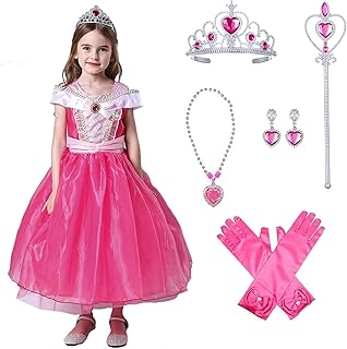 Princess Dress Up—Dress Up Clothes for Girl Birthday Party Luxury Cosplay Costume Outfit with Accessories Princess Costume...