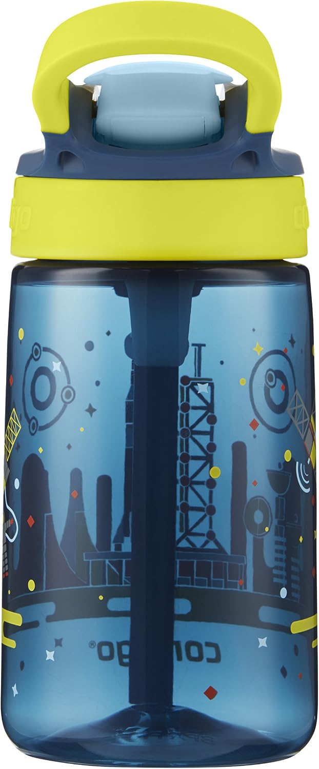 Contigo Kids Water Bottle with Straw, 14 oz, Space