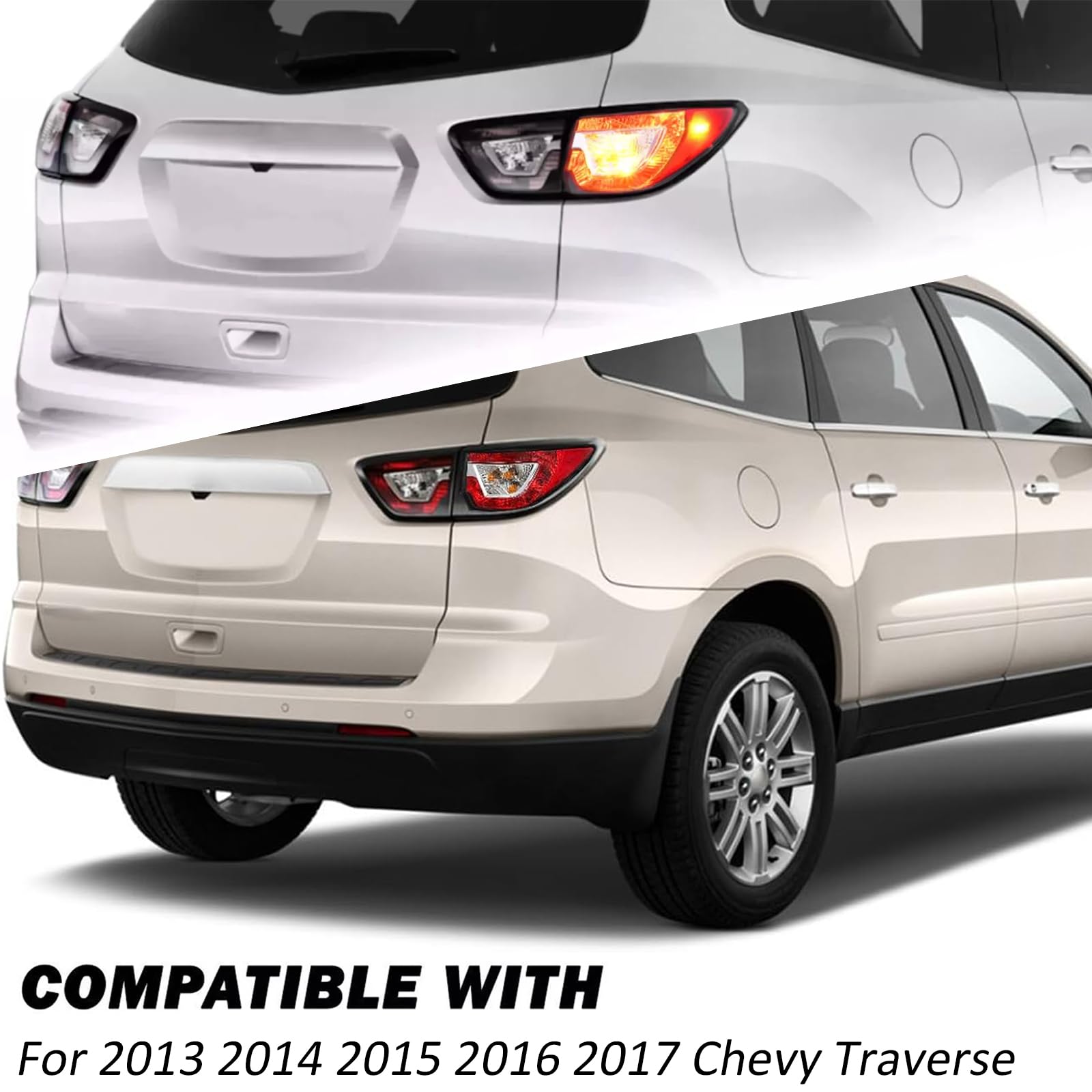 For 2013 2014 2015 2016 2017 Chevy Traverse Tail Lights Assembly Replacement for 13-17 Traverse Rear Brake Lamp Turn Signal Back Up Taillight Red Lens L+R GM2805112 GM2804112