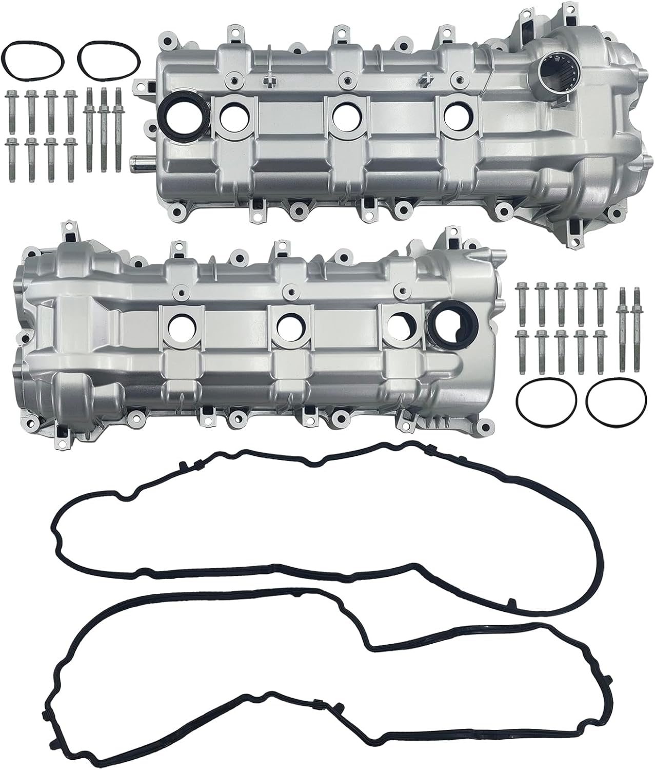 Valve Covers Compatible with 2006-2010 F-ord Explorer V8 4.6L 2009-2010 F-ord F150 Truck V8 4.6L Replace# 9L1Z6582C 7L1Z6584A 9L1Z6582D