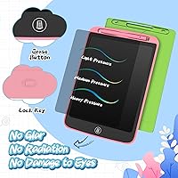 Vista 2 de SOOOO Tableta de escritura LCD para niños de 10 pulgadas, paquete de 2 tableros coloridos de garabatos para niños de 3, 4, 5, 6, 7, 8, 9, 10 años