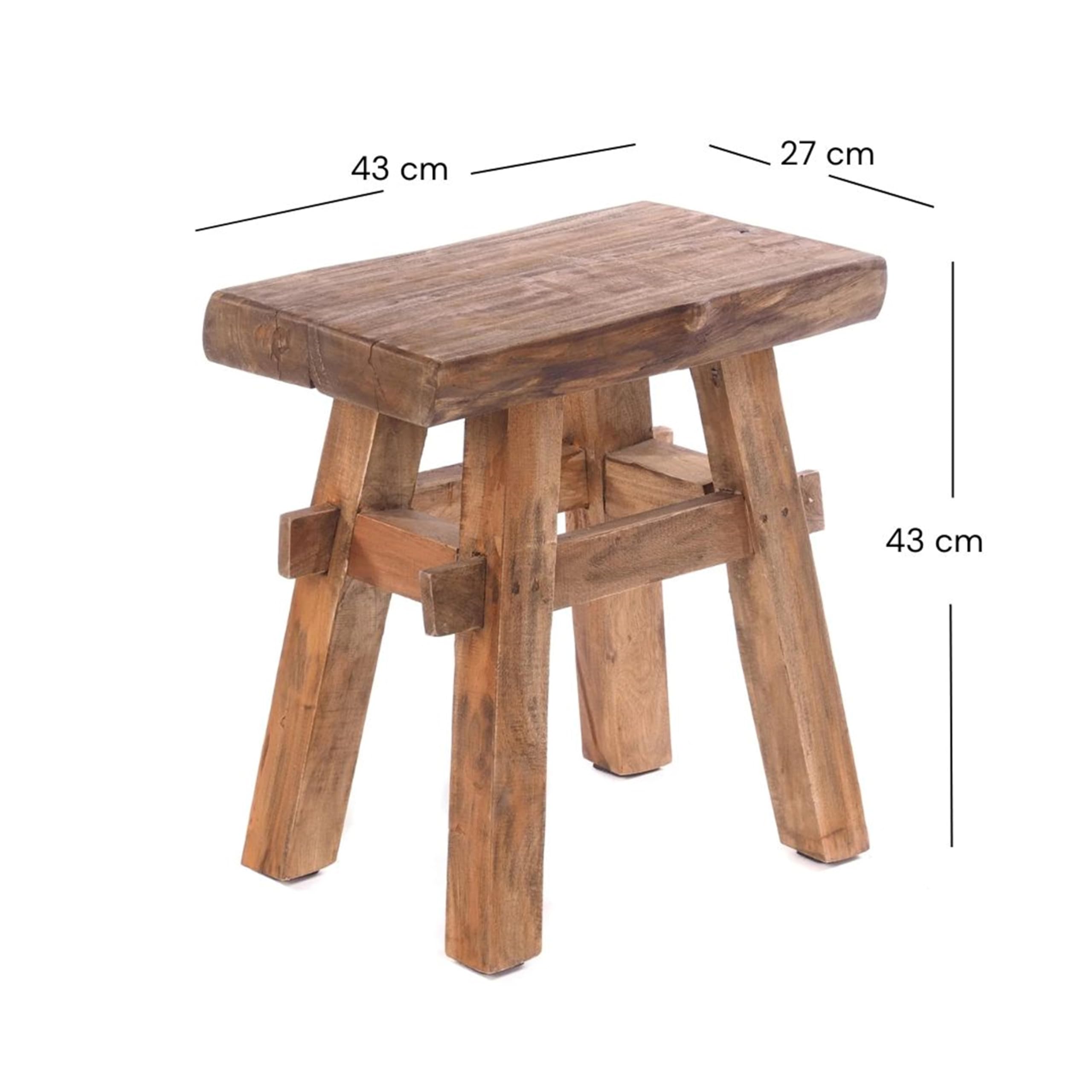 Industriële Kruk Werkkruk Vintage Stool Hocker Hout Metaal