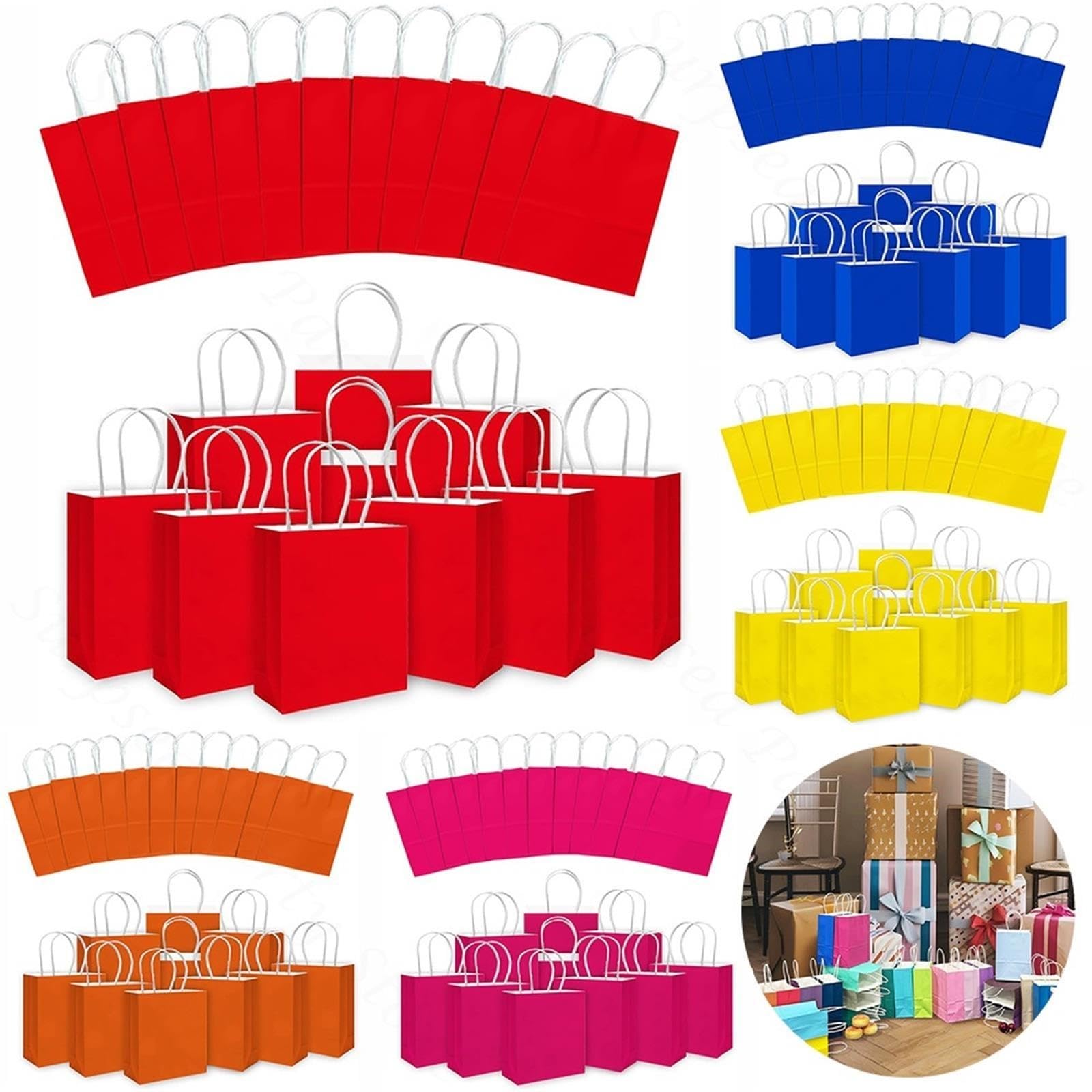 Papiertüten 5/10/15 Stück bunte Geschenktüten aus Kraftpapier