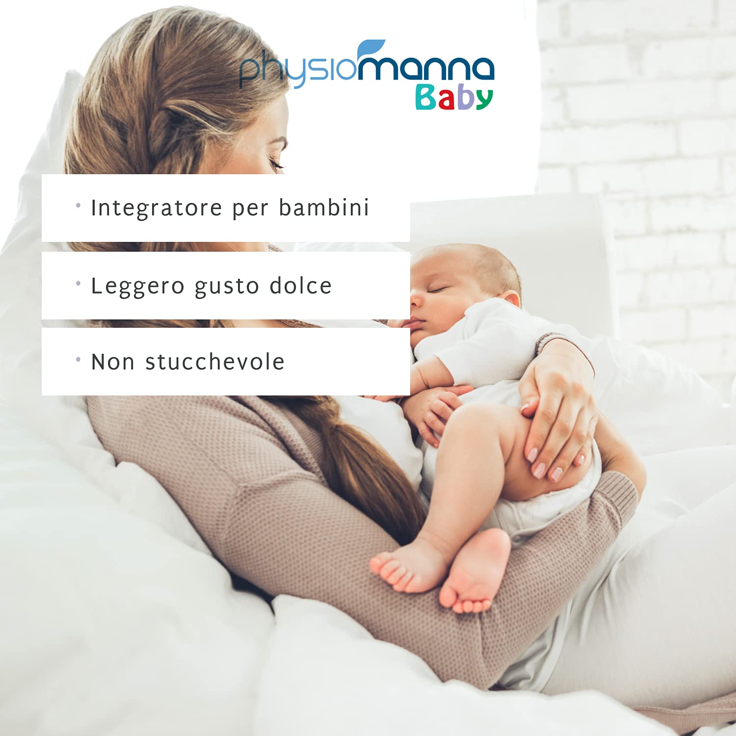 PHYSIOMANNA BABY con pura Manna da Frassino, camomilla, melissa e finocchio, per il benessere gastrointestinale per bambini da 0 a 3 anni – barattolo, 100 gr