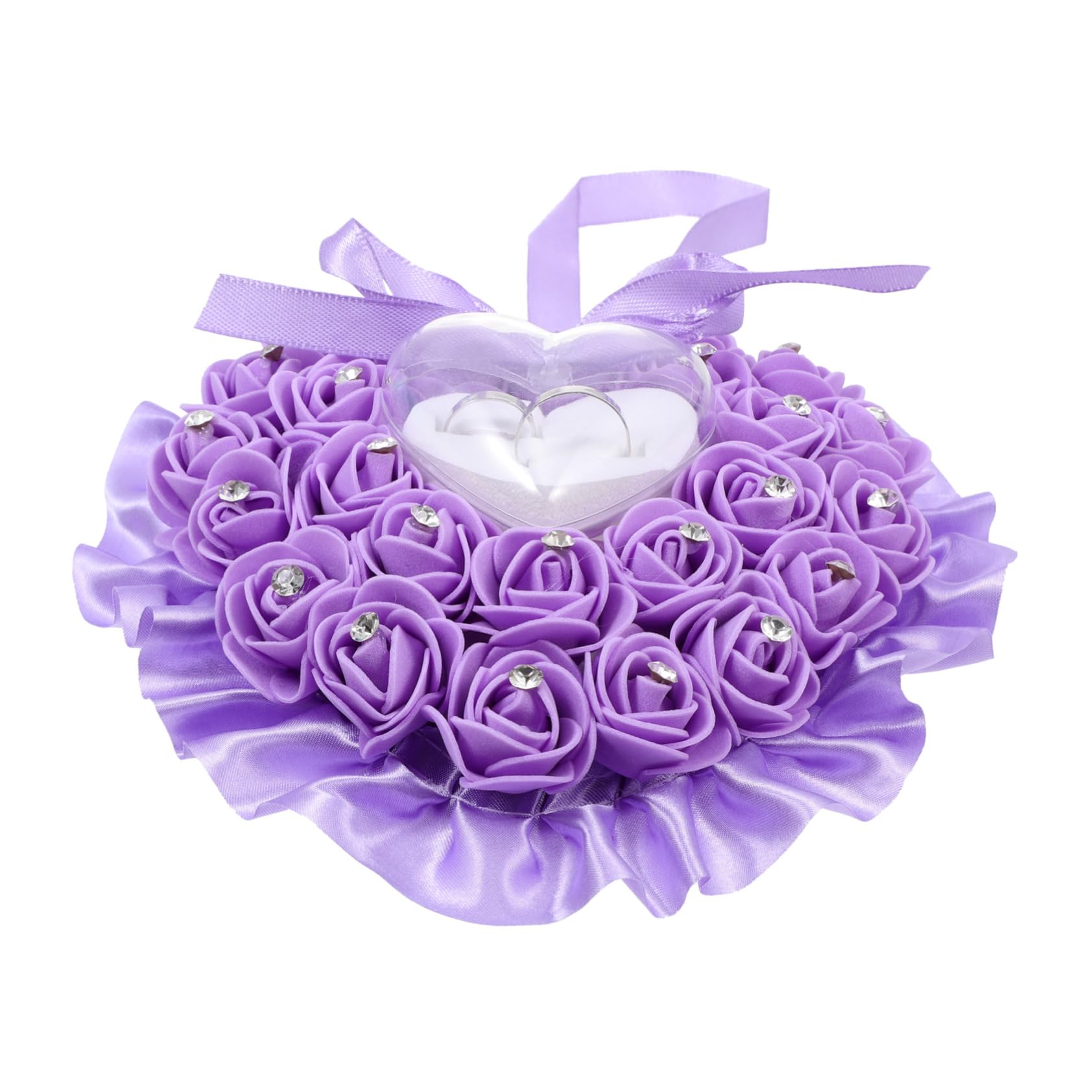 Ciieeo 4stücke Hochzeitsringkissen Mit Rosenblüten Eleganter Ringhalter Für Trauringe Romantisches Hochzeitszubehör Für Zeremonien Hochzeiten Und Jubiläen