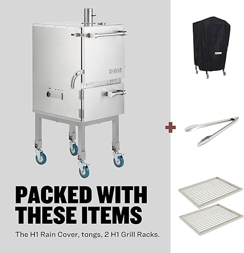 Miniatura 2 de Horno de carbón multiusos de acero inoxidable, versátil y portátil con 4 modos de parrilla, 3 niveles de parrilla, perfecto para hacer pizza y